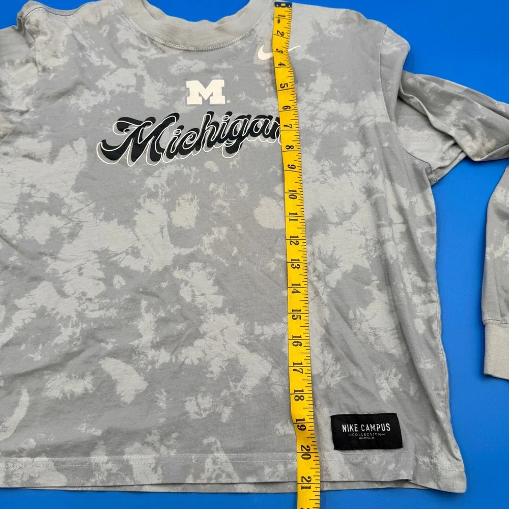 Nike Michigan Wolverines Tie Dye Long Sleeve T Shirt Loose Fit‎ Women's